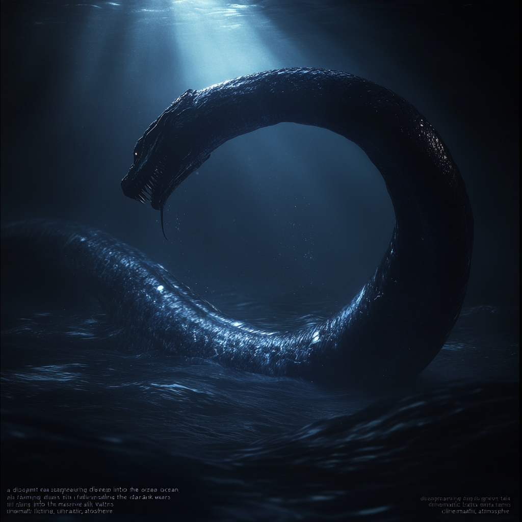 Artistic depiction of Jörmungandr from Norse Mythology