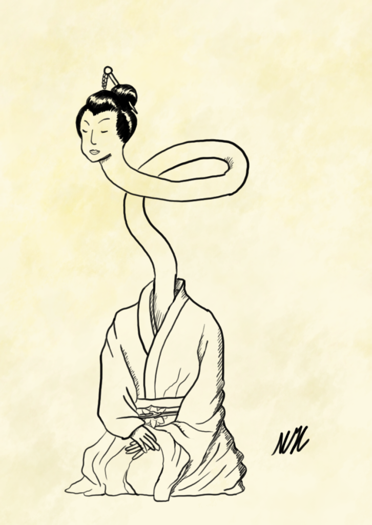 Rokurokubi in Japanese Folklore tradition