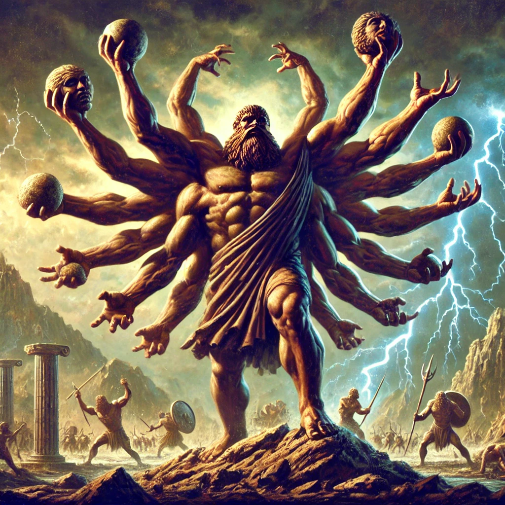 Hecatoncheires - Greek Mythology illustration