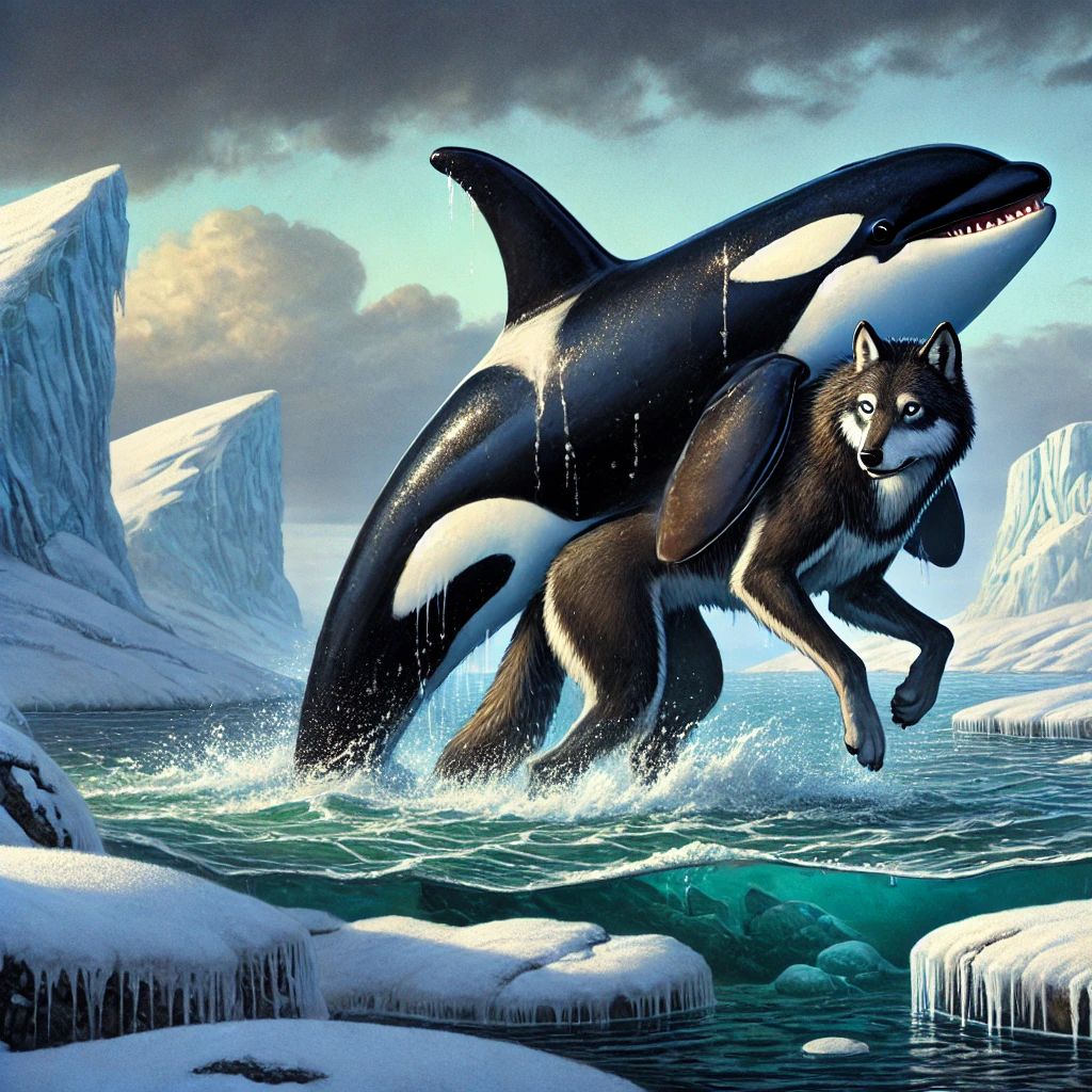 Artistic depiction of Ahklut from Inuit Folklore Artistic depiction of Ahklut from Inuit Folklore