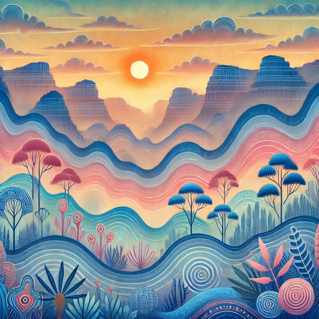 Ancient depiction of Blue Mountains Ancient depiction of Blue Mountains