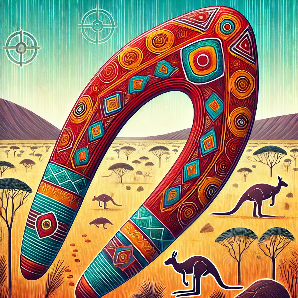 Boomerangs - mythological figure from Aboriginal Folklore Boomerangs - mythological figure from Aboriginal Folklore