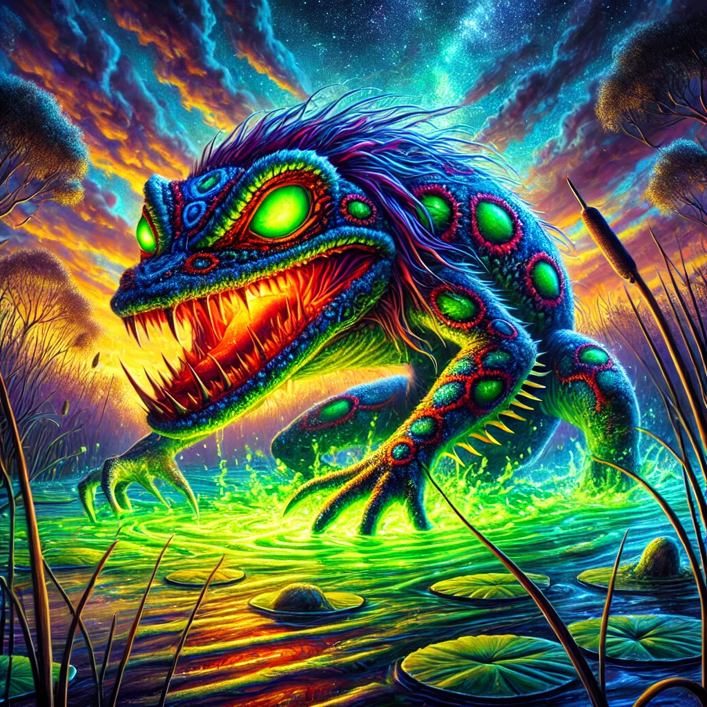 Bunyip - Aboriginal Folklore illustration Bunyip - Aboriginal Folklore illustration