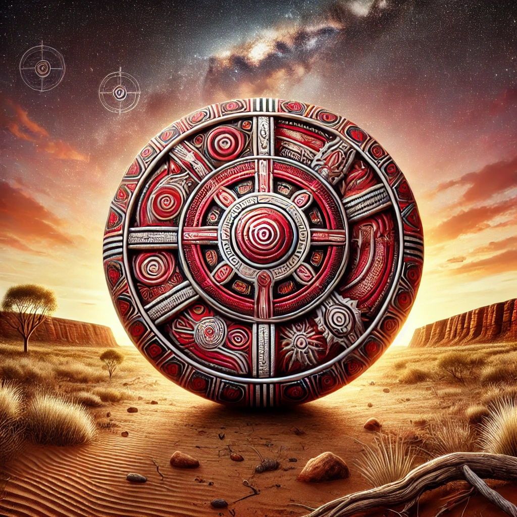 Artistic depiction of Churinga from Aboriginal Folklore