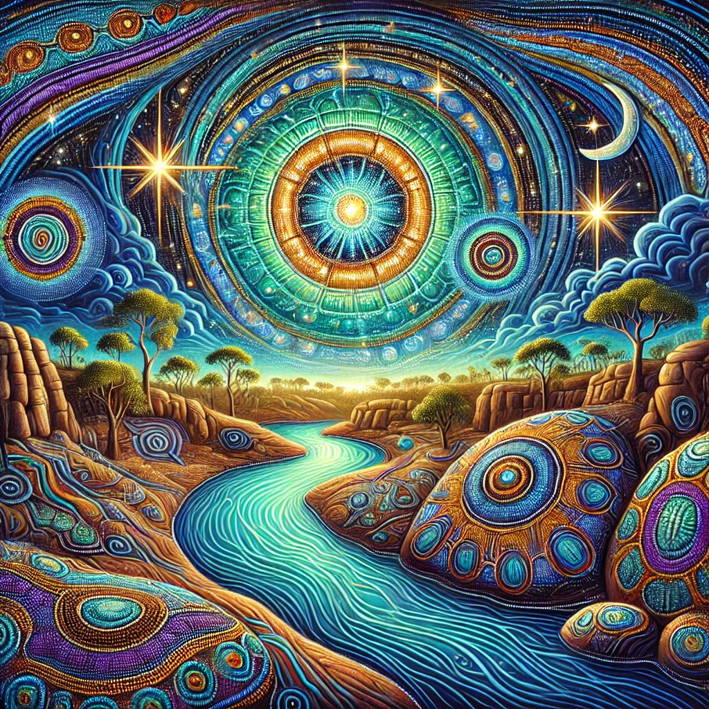 Dreamtime folklore illustration