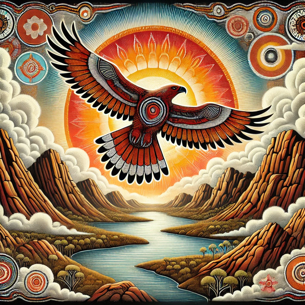 Bunjil mythology artwork Bunjil mythology artwork