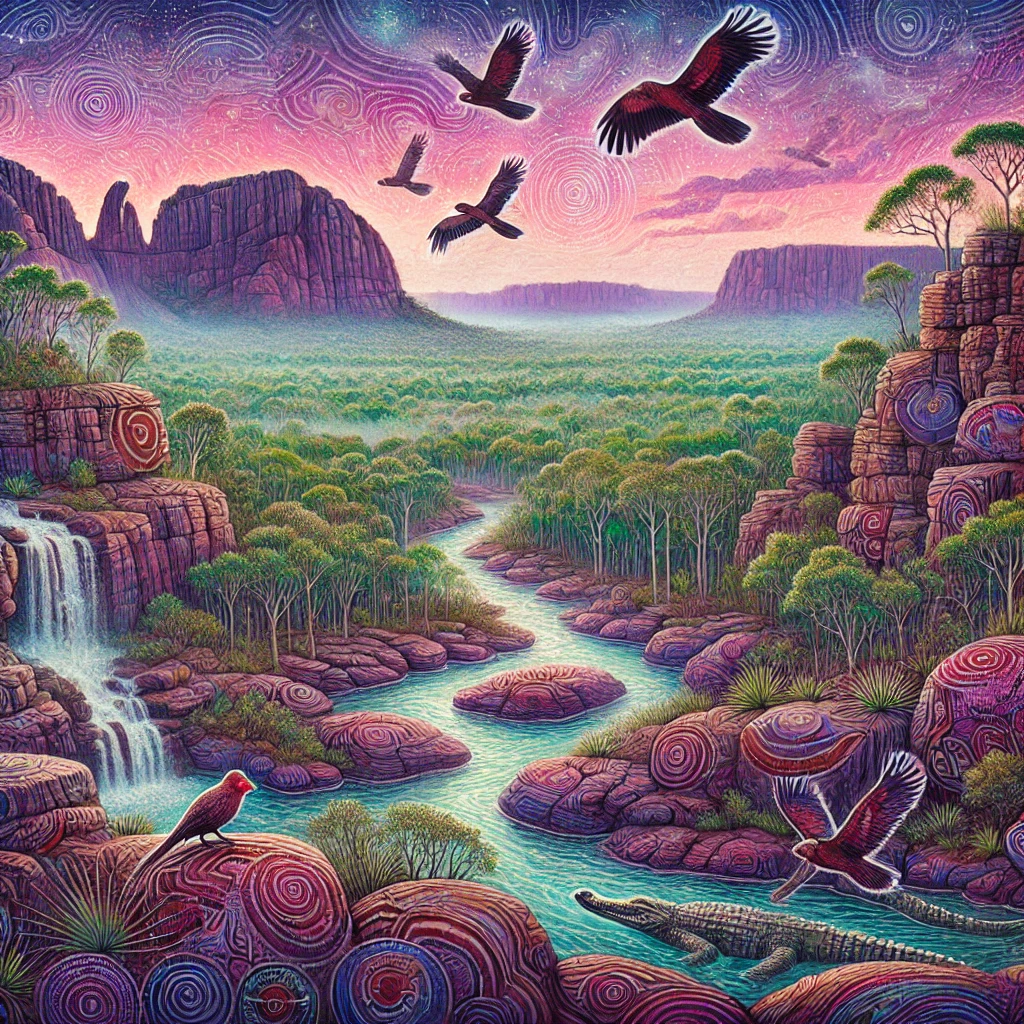 Ancient depiction of Kakadu National Park Ancient depiction of Kakadu National Park