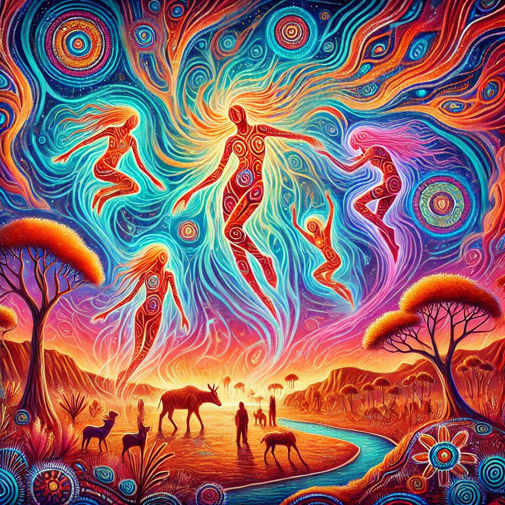 Mimih Spirits - Aboriginal Folklore illustration Mimih Spirits - Aboriginal Folklore illustration