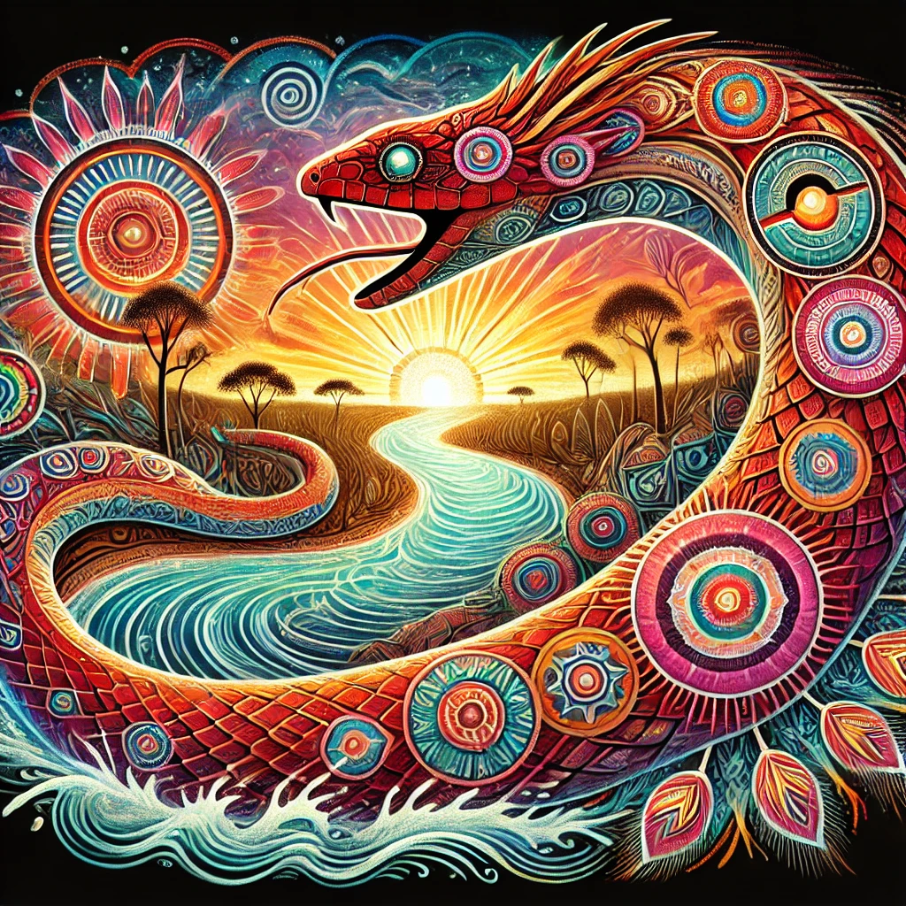 Artistic depiction of Ngalyod from Aboriginal Folklore