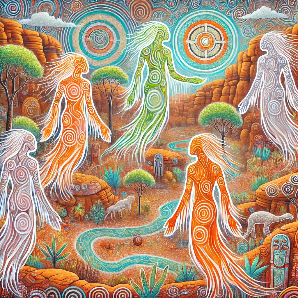 Quinkan Spirits - Aboriginal Folklore illustration Quinkan Spirits - Aboriginal Folklore illustration