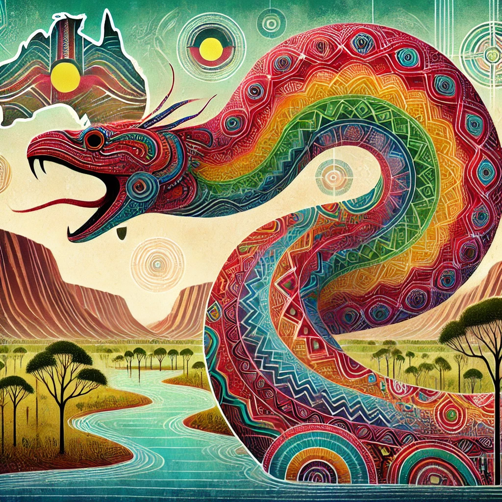 Rainbow Serpent mythology artwork