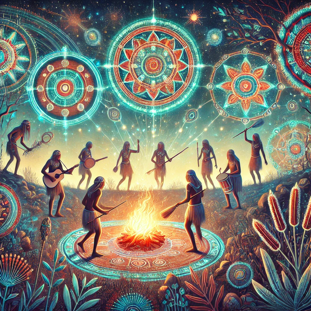 Songmen/Women - mythological figure from Aboriginal Folklore Songmen/Women - mythological figure from Aboriginal Folklore