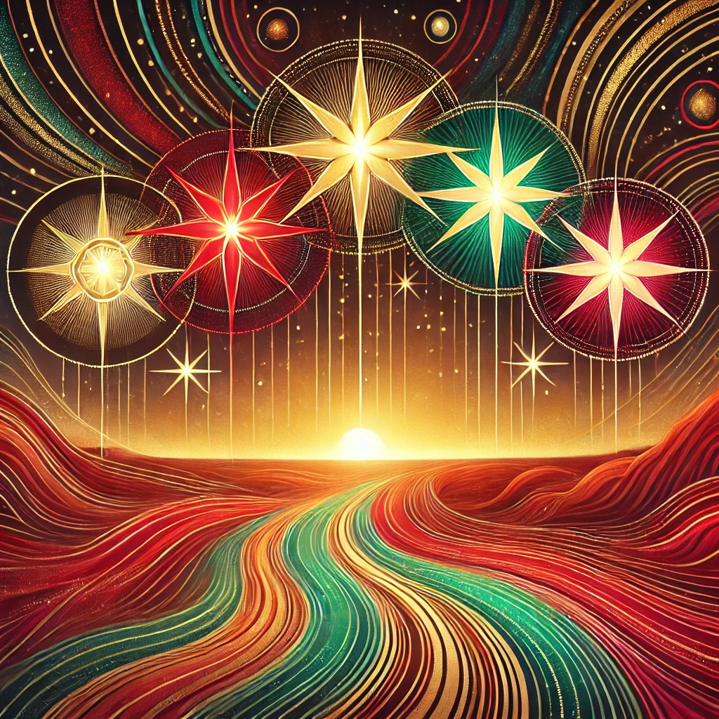 Artistic depiction of Seven Sisters from Aboriginal Folklore
