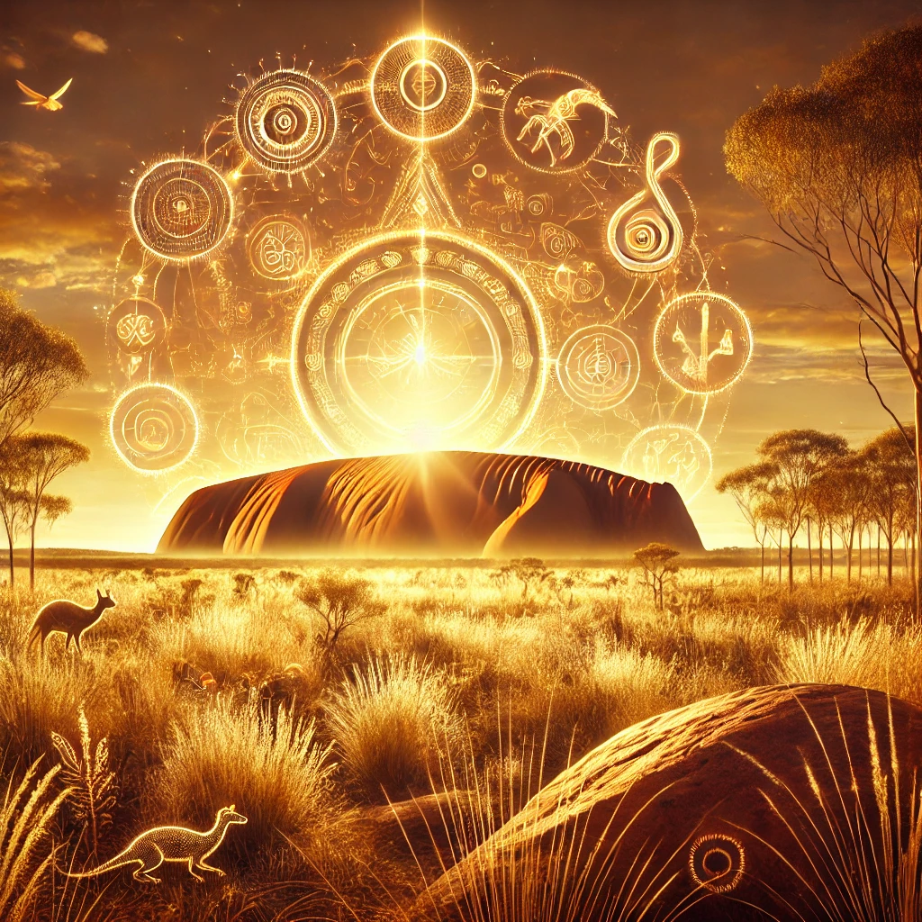Artistic depiction of Uluru from Aboriginal Folklore Artistic depiction of Uluru from Aboriginal Folklore