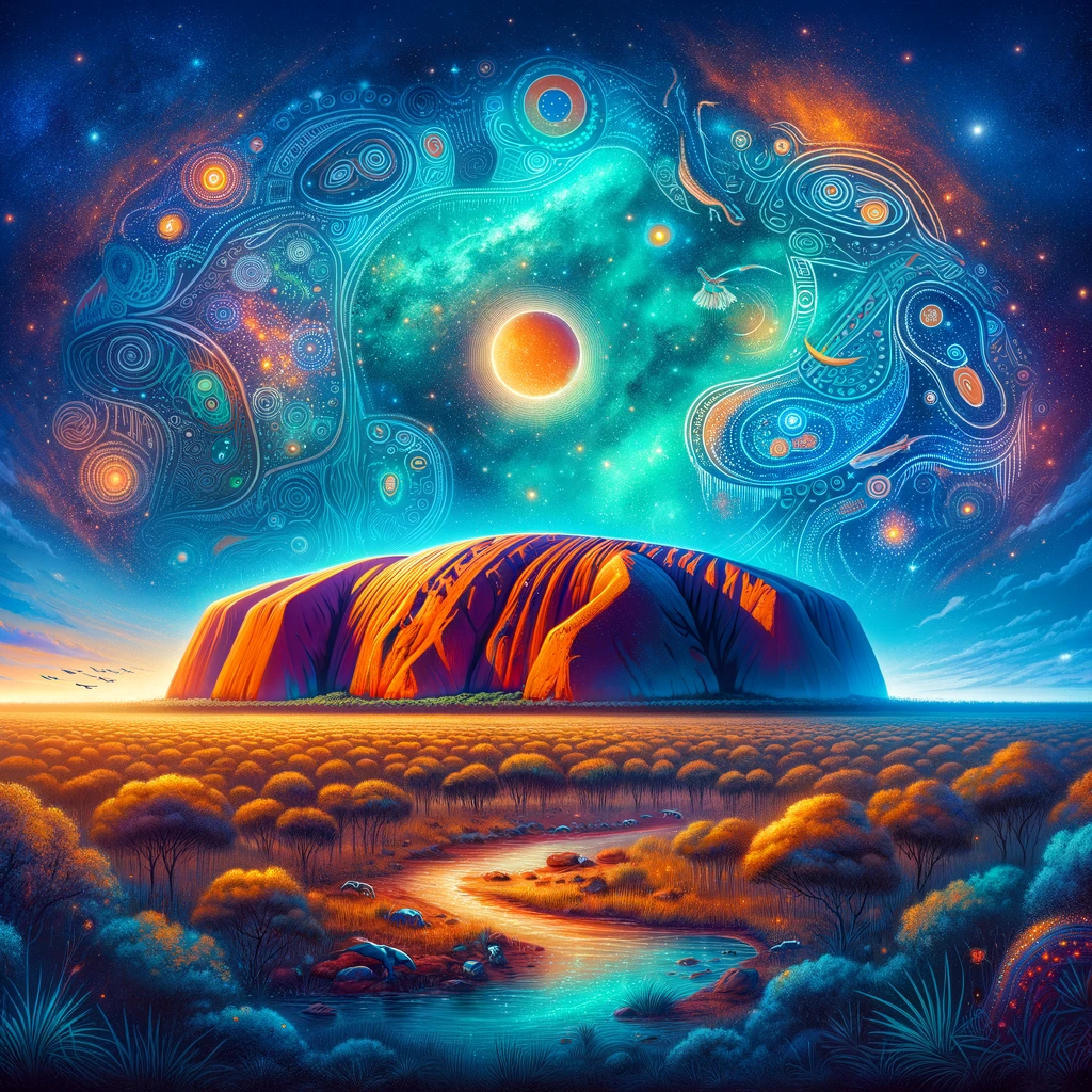 Uluru folklore illustration Uluru folklore illustration