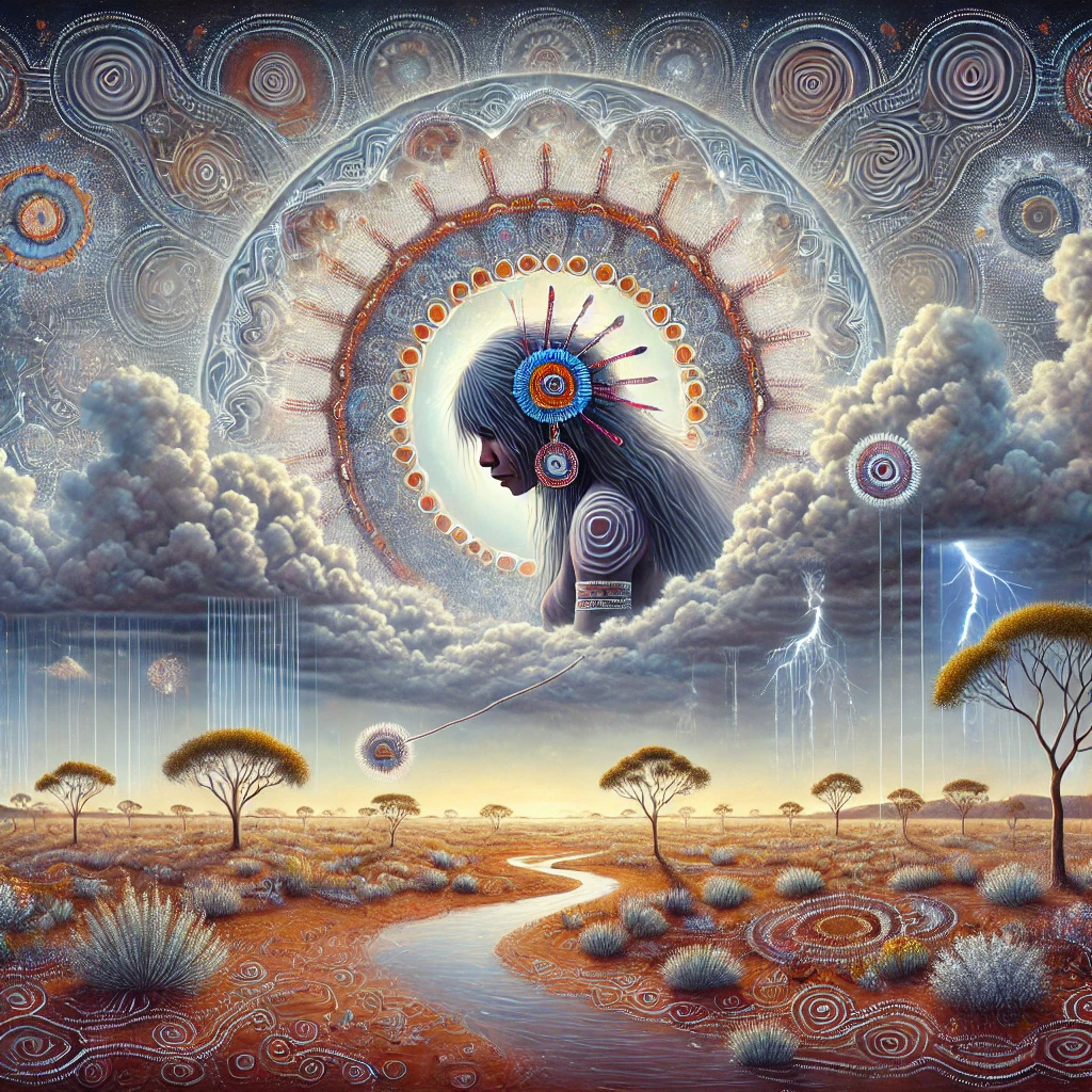 Wandjina mythology artwork