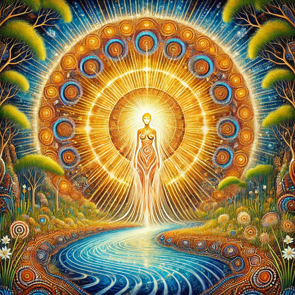 Artistic depiction of Yhi from Aboriginal Folklore Artistic depiction of Yhi from Aboriginal Folklore