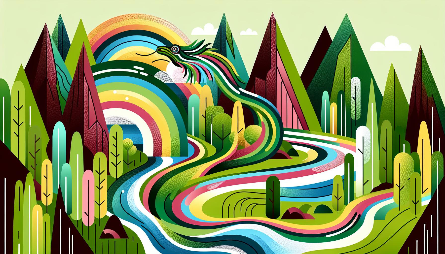 Artistic depiction of Rainbow Serpent from Aboriginal Folklore