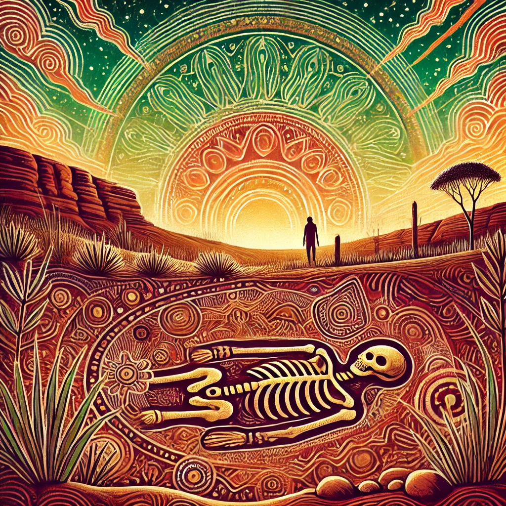 Mungo Man - mythological figure from Aboriginal Folklore Mungo Man - mythological figure from Aboriginal Folklore