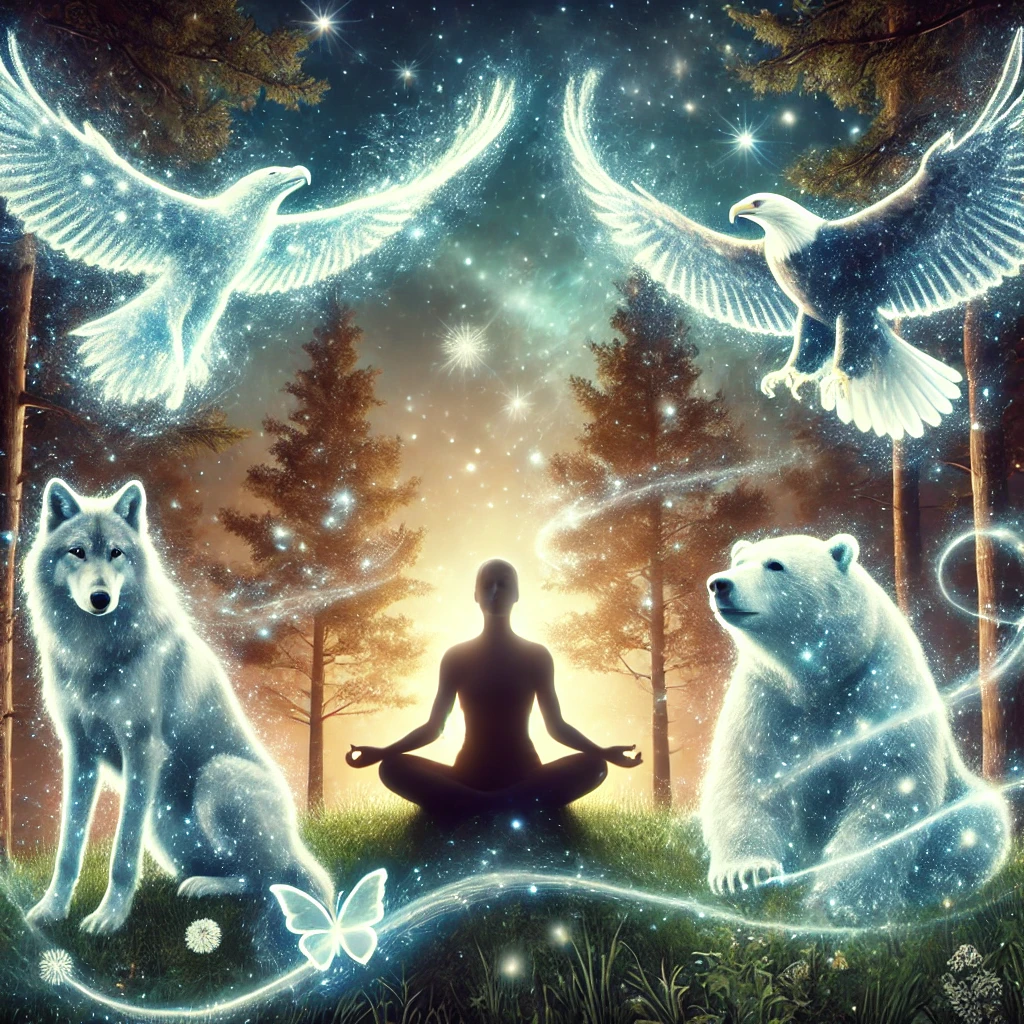 Artistic depiction of Animal Spirits and Transformation from Inuit Folklore Artistic depiction of Animal Spirits and Transformation from Inuit Folklore