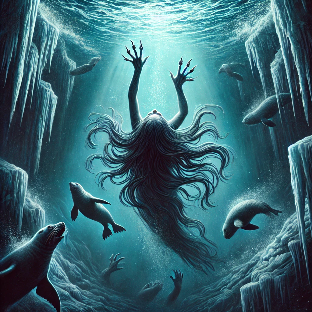 Artistic depiction of Sedna’s Descent from Inuit Folklore Artistic depiction of Sedna’s Descent from Inuit Folklore