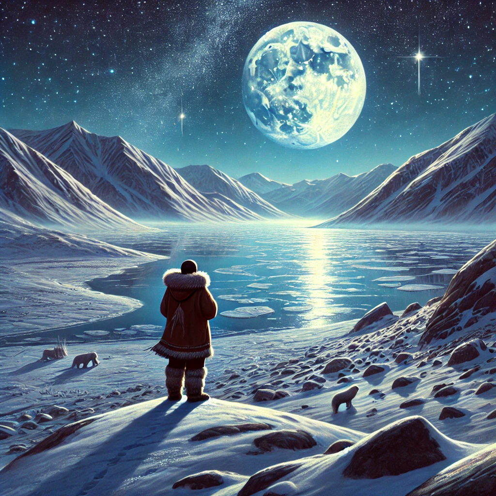 Tarqeq - Inuit Folklore illustration Tarqeq - Inuit Folklore illustration