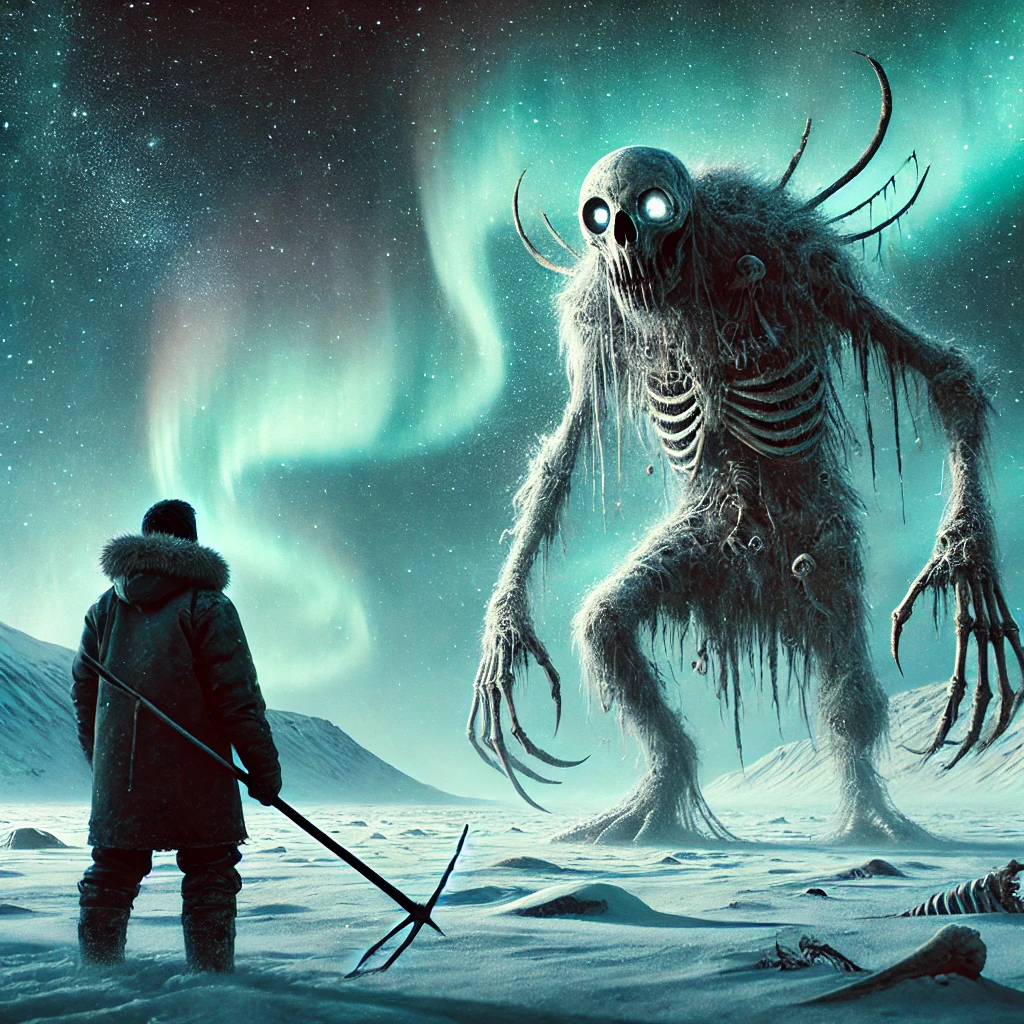 Hunter and the Tupilak mythology artwork Hunter and the Tupilak mythology artwork