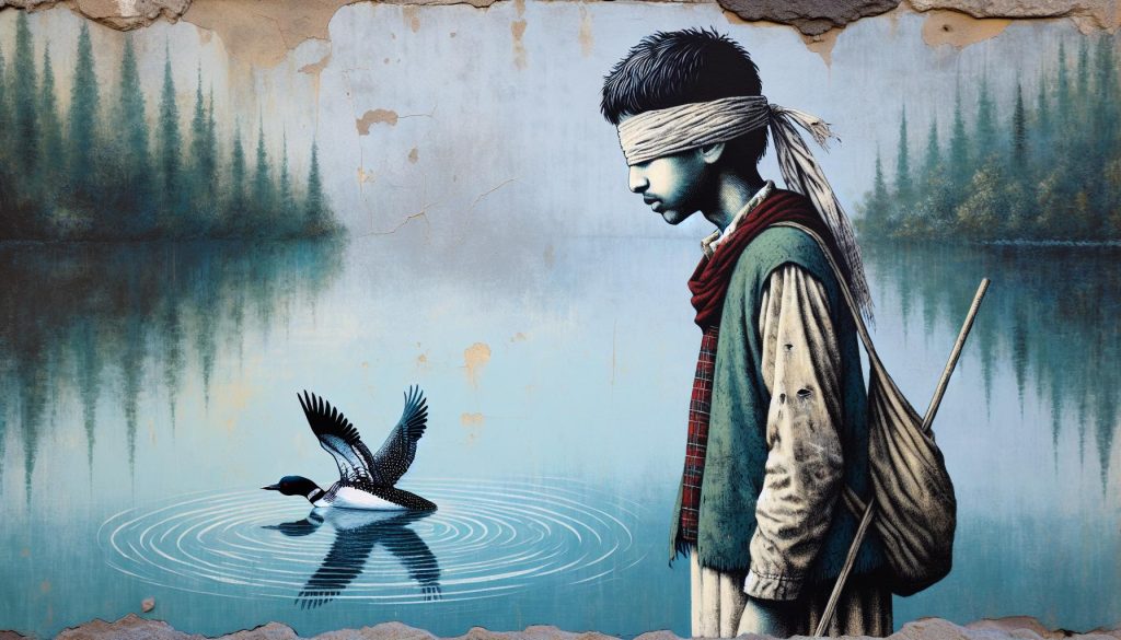 Blind Boy and the Loon mythology artwork Blind Boy and the Loon mythology artwork