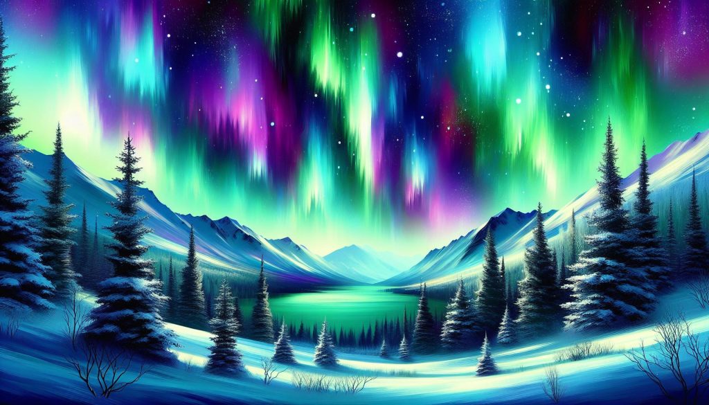 Origin of the Aurora Borealis - mythological figure from Inuit Folklore Origin of the Aurora Borealis - mythological figure from Inuit Folklore