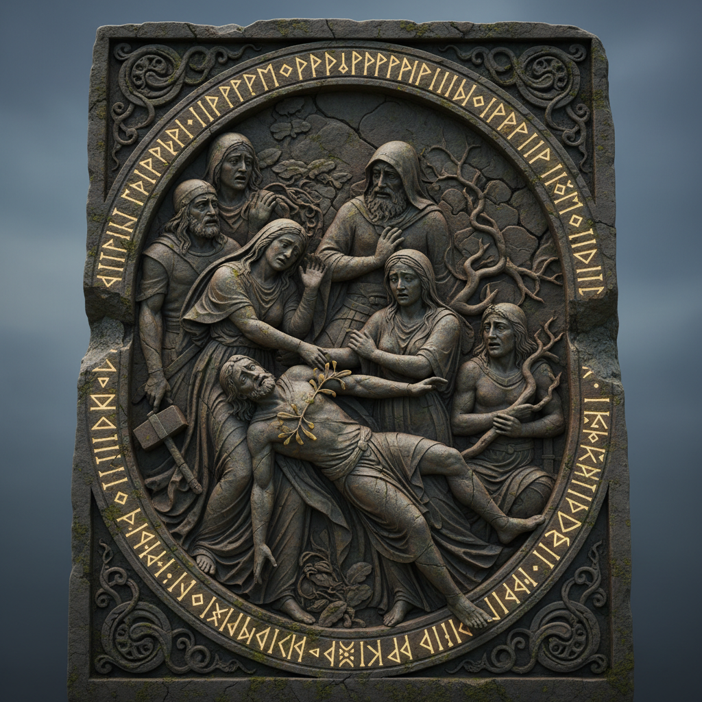 Baldur - Mythology Scene Scene from the legend of Baldur