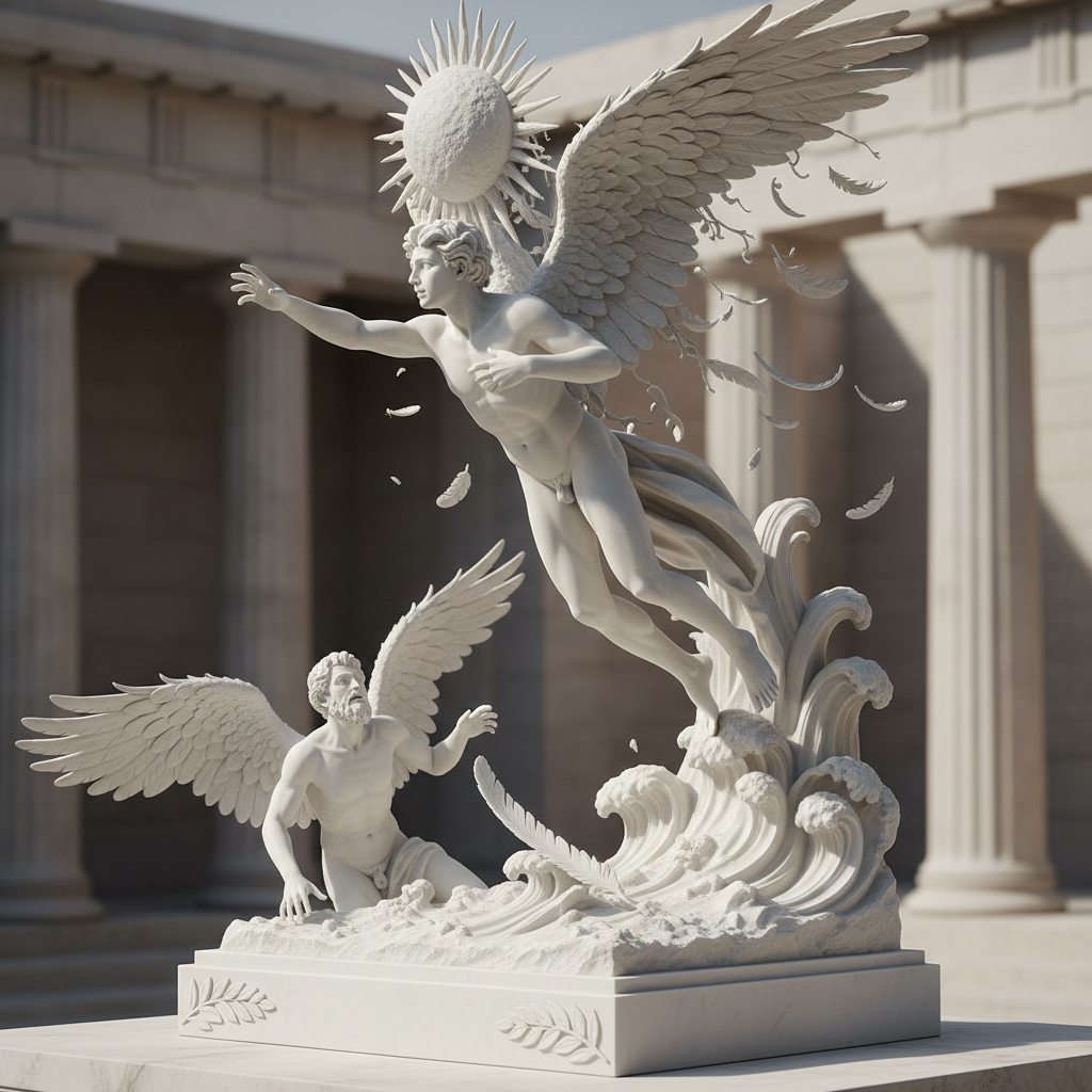 Icarus - Mythology Scene Scene from the legend of Icarus