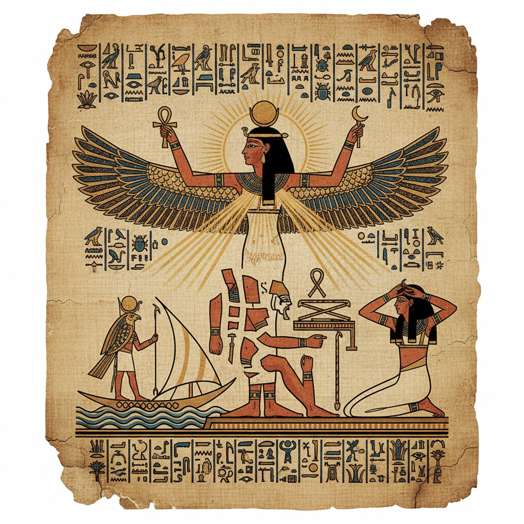 Isis - Mythology Scene Scene from the legend of Isis