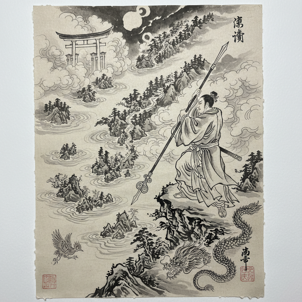 Izanagi - Cultural Context Izanagi in Japanese Folklore cultural setting