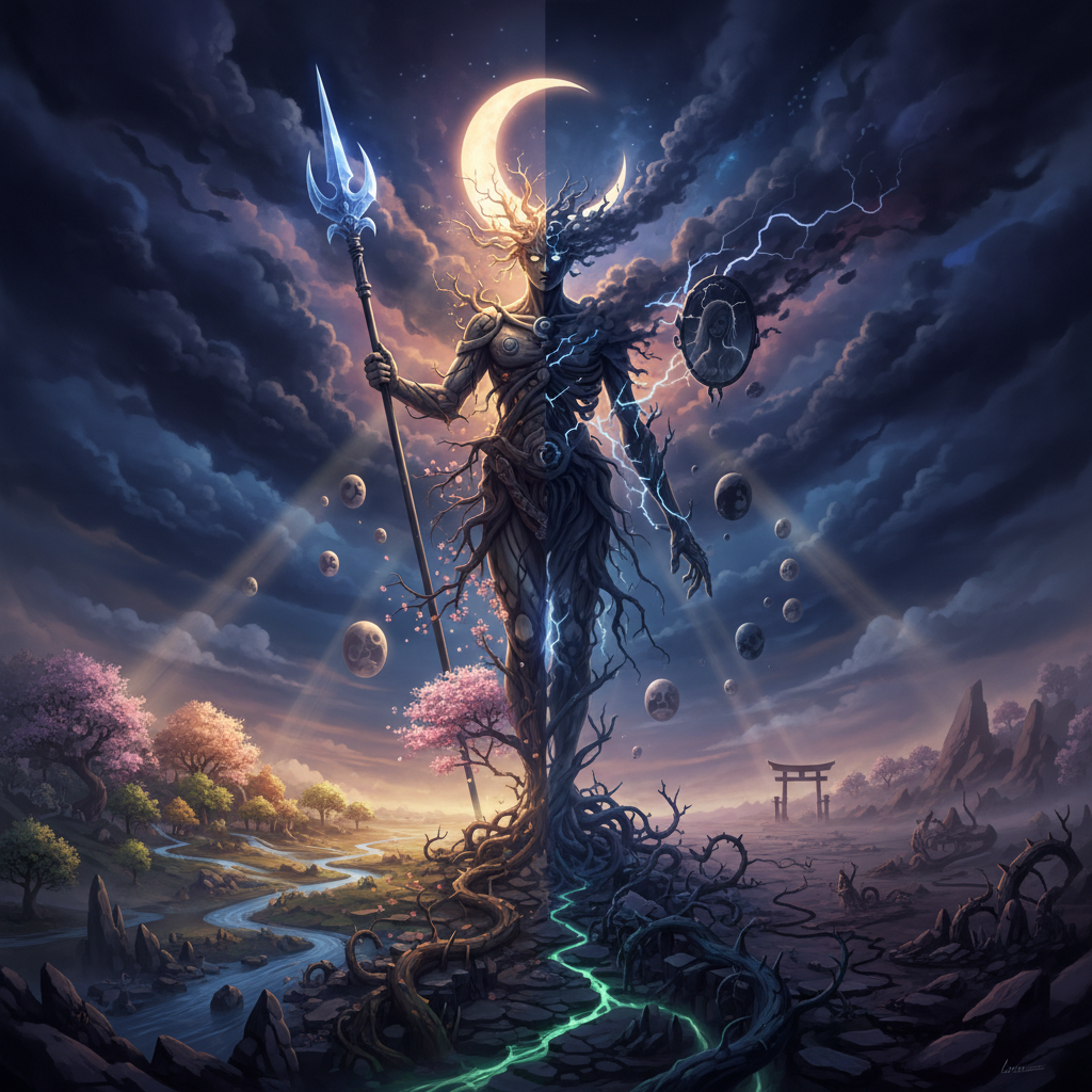 Izanagi - Symbolic Artwork Symbolic depiction of Izanagi mythology