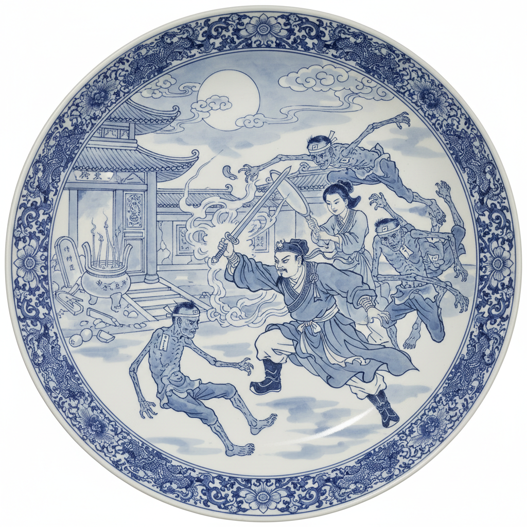 Scene from the legend of Jiangshi