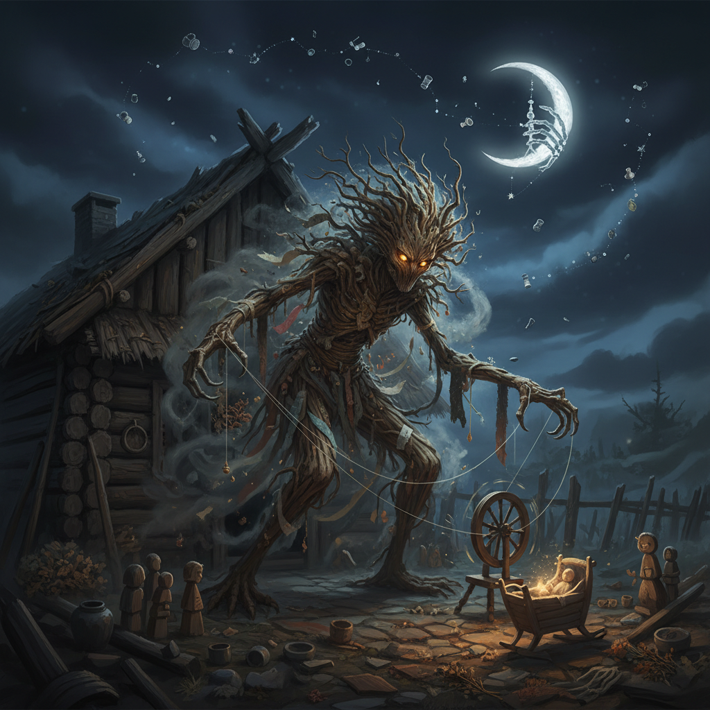 Symbolic depiction of Kikimora mythology