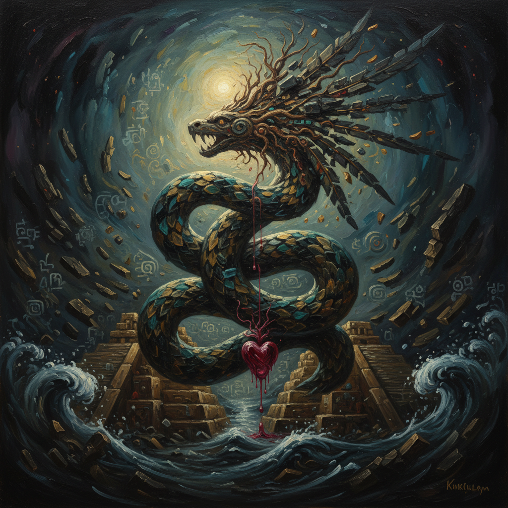 Kukulkan - Symbolic Artwork Symbolic depiction of Kukulkan mythology