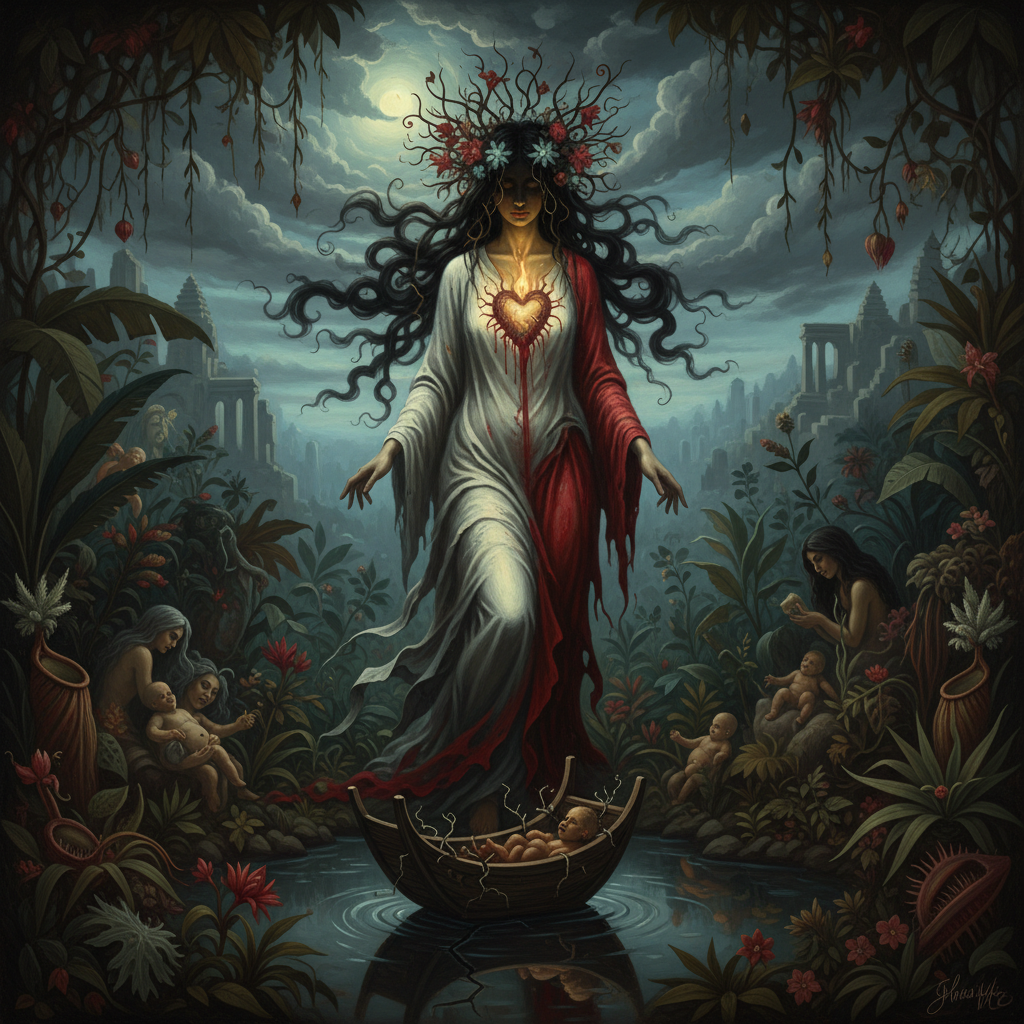 Symbolic depiction of Kuntilanak mythology