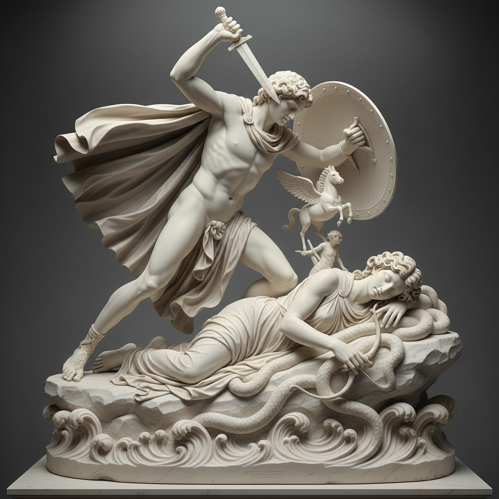 Medusa - Mythology Scene Scene from the legend of Medusa
