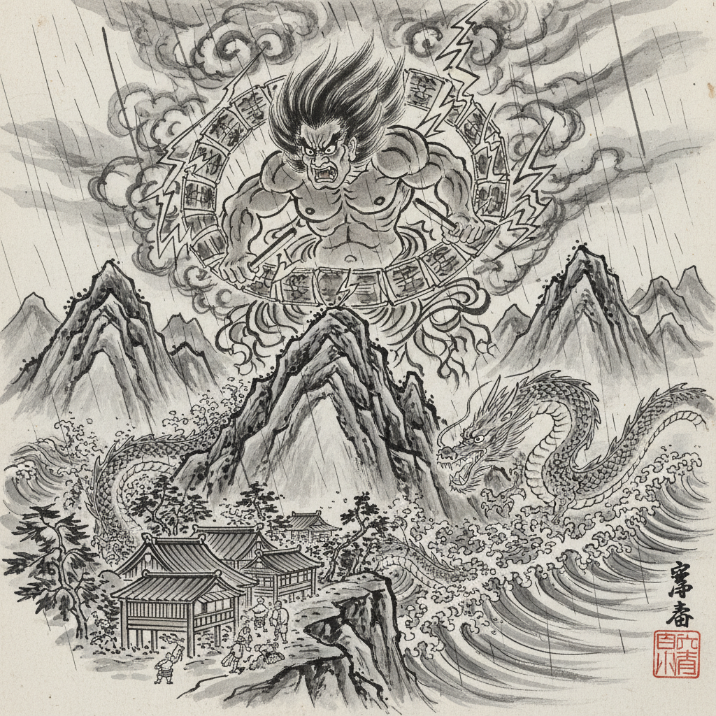 Raijin - Cultural Context Raijin in Japanese Folklore cultural setting